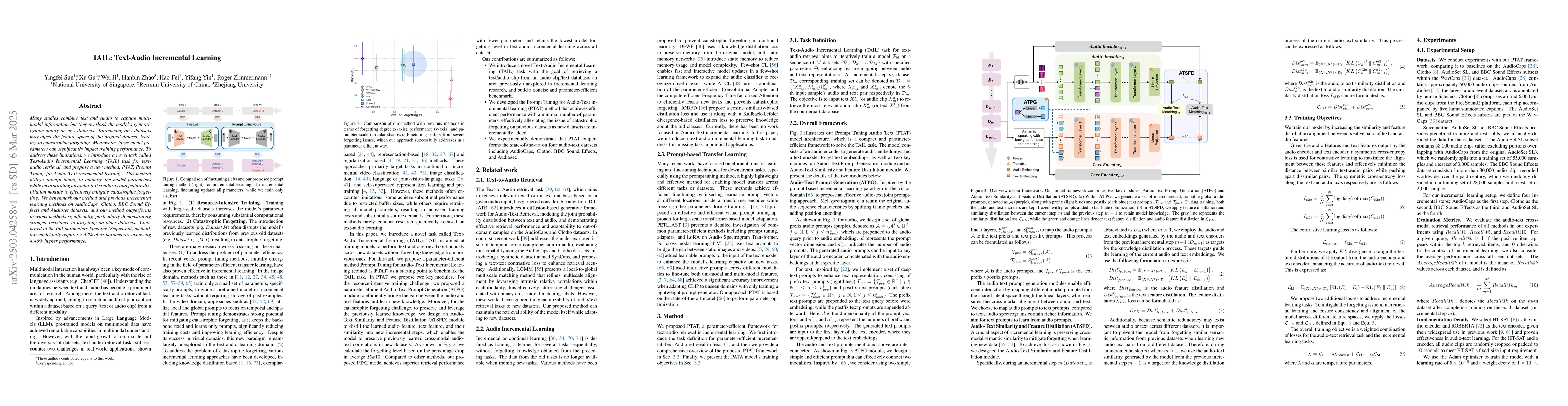 Thumbnail for TAIL: Text-Audio Incremental Learning