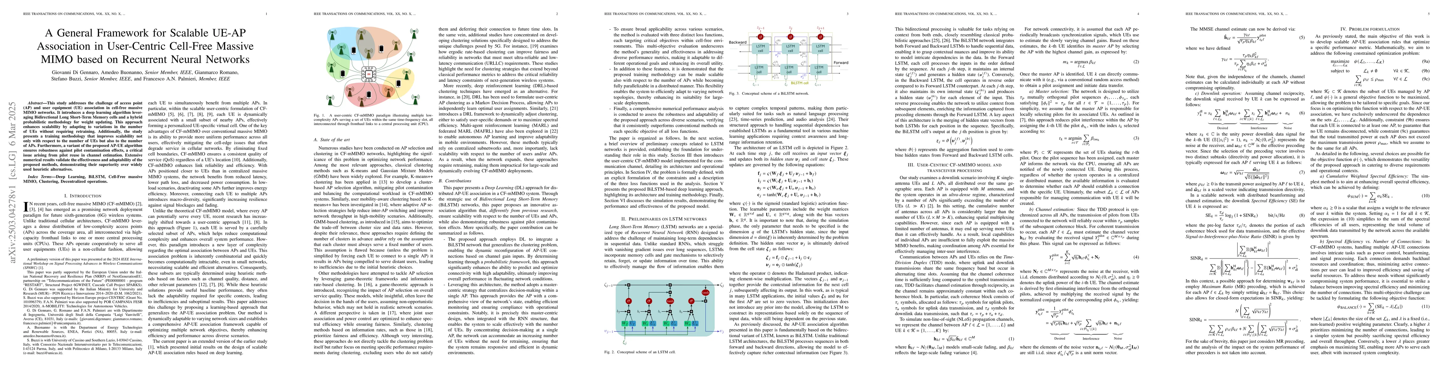 Thumbnail for A General Framework for Scalable UE-AP Association in User-Centric
  Cell-Free Massive MIMO based on Recurrent Neural Networks