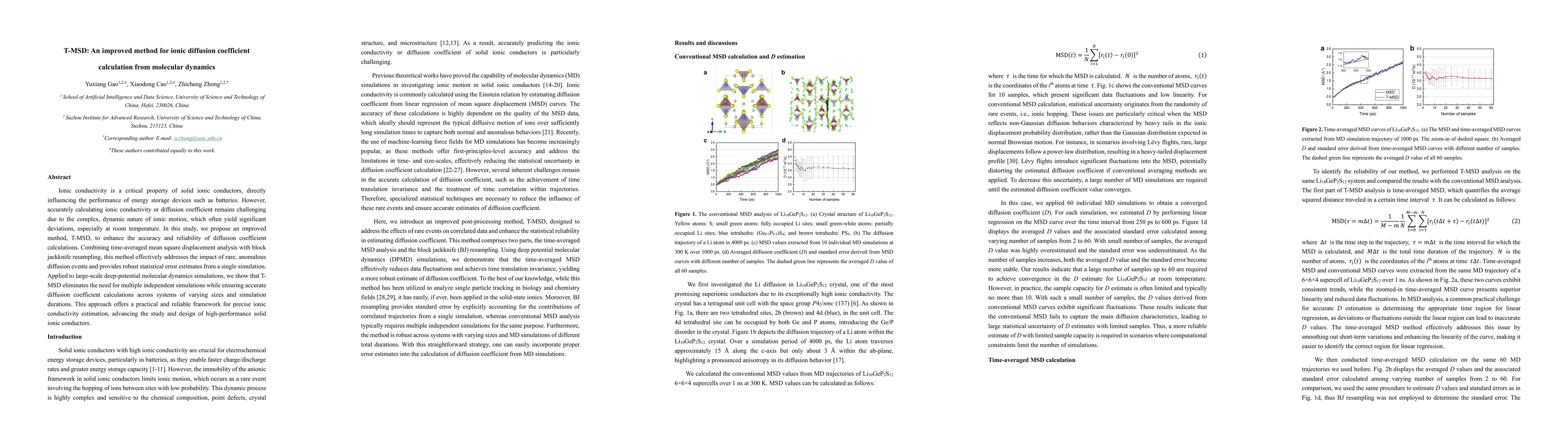 Thumbnail for T-MSD: An improved method for ionic diffusion coefficient calculation
  from molecular dynamics