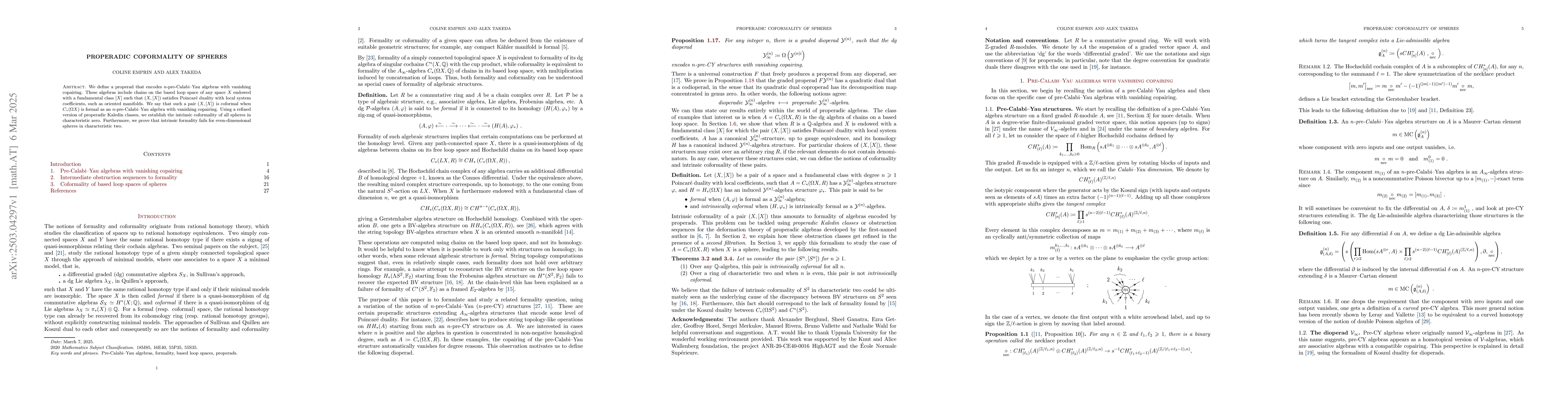 Thumbnail for Properadic coformality of spheres