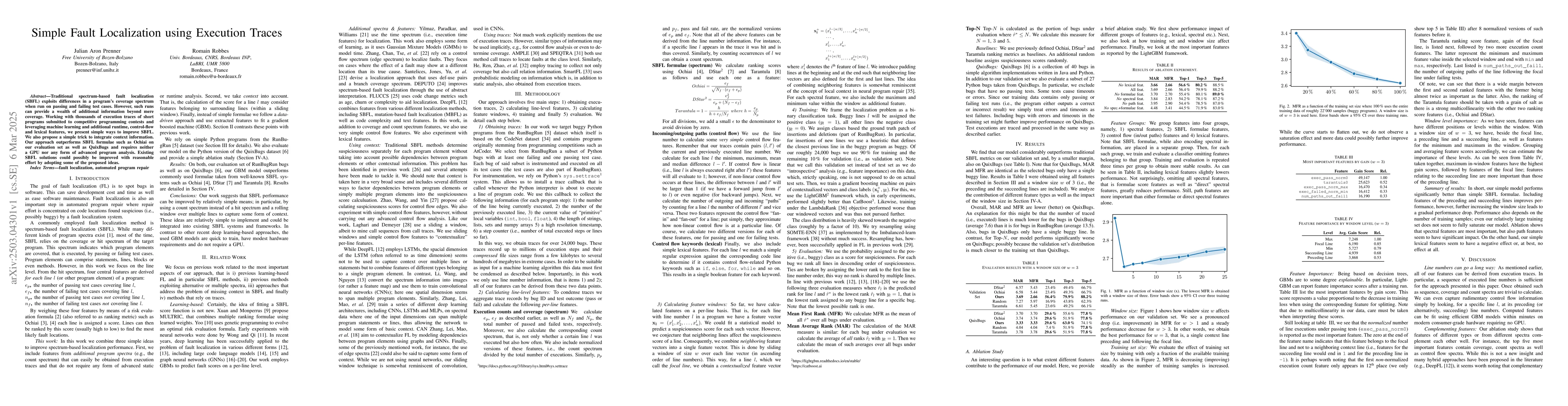 Thumbnail for Simple Fault Localization using Execution Traces