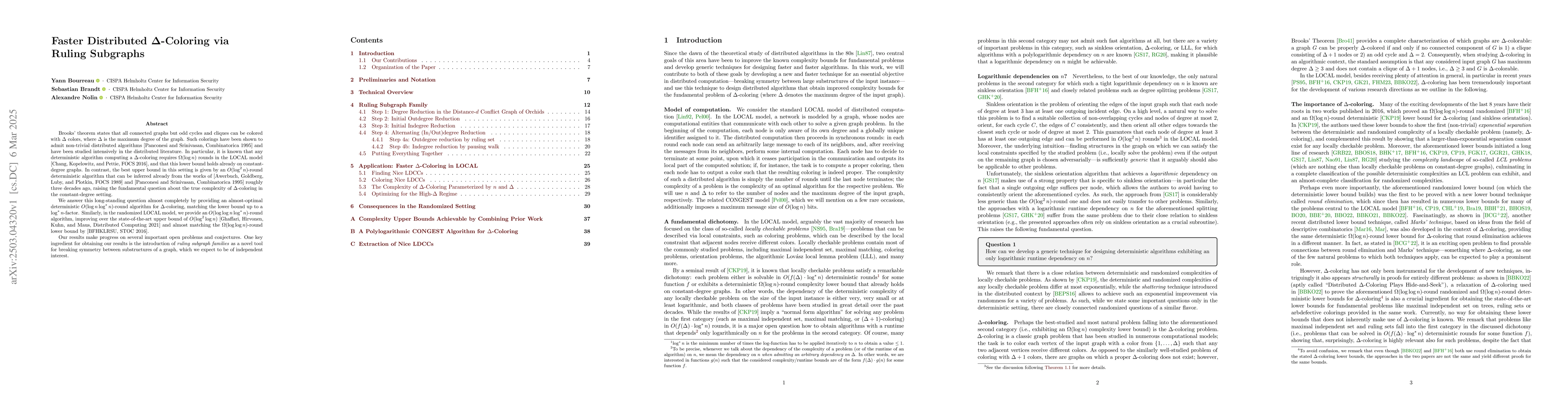 Thumbnail for Faster Distributed $Δ$-Coloring via Ruling Subgraphs