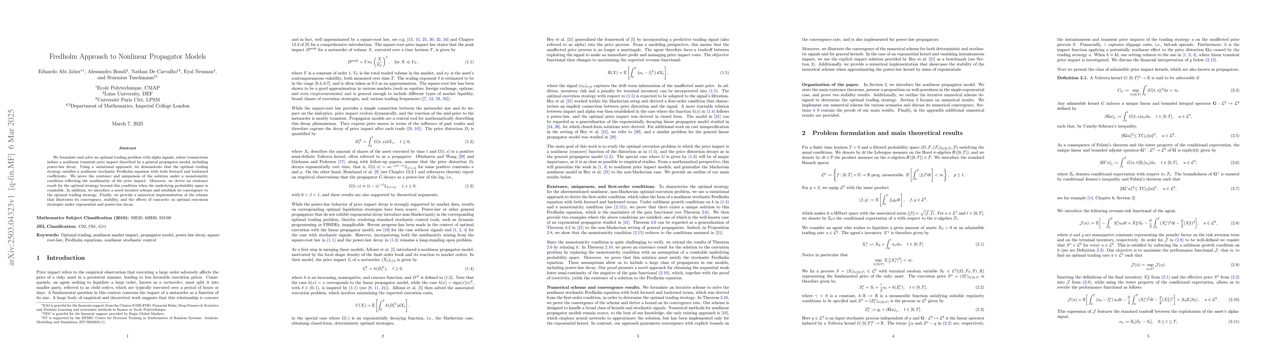 Thumbnail for Fredholm Approach to Nonlinear Propagator Models