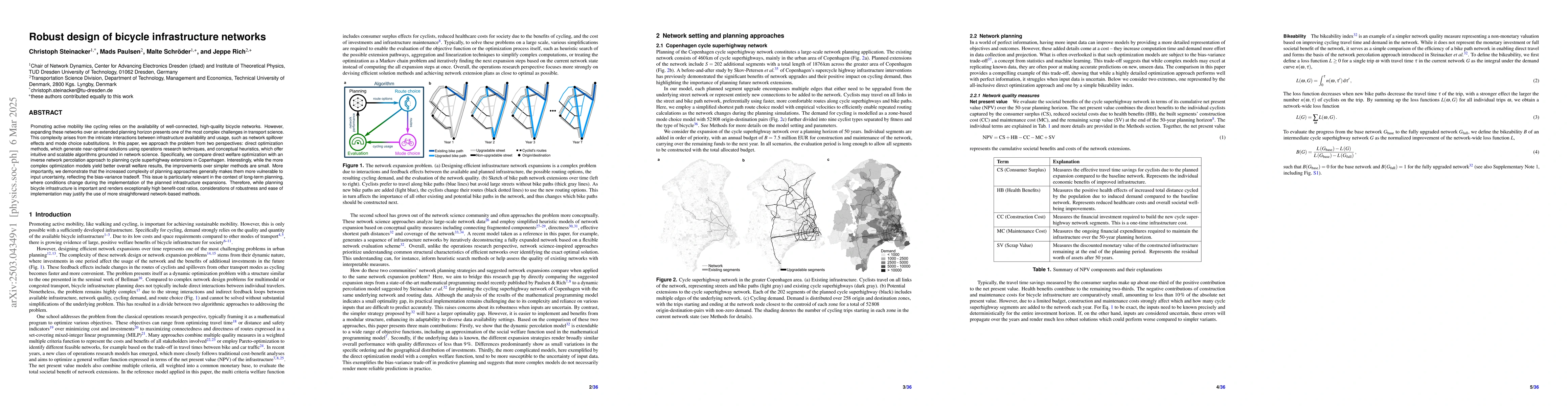 Thumbnail for Robust design of bicycle infrastructure networks