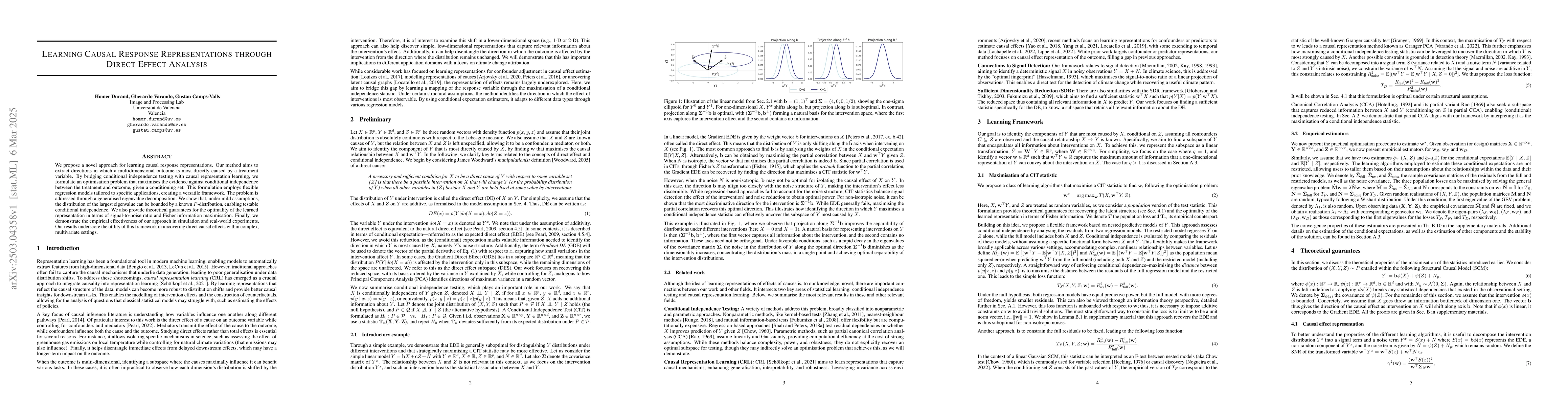 Thumbnail for Learning Causal Response Representations through Direct Effect Analysis