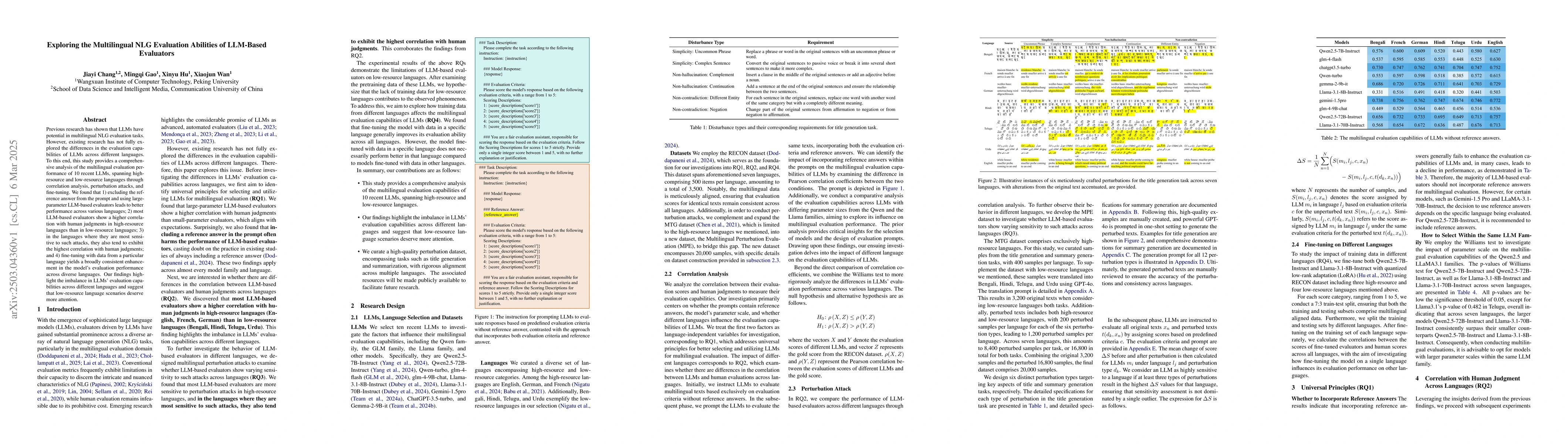 Thumbnail for Exploring the Multilingual NLG Evaluation Abilities of LLM-Based
  Evaluators