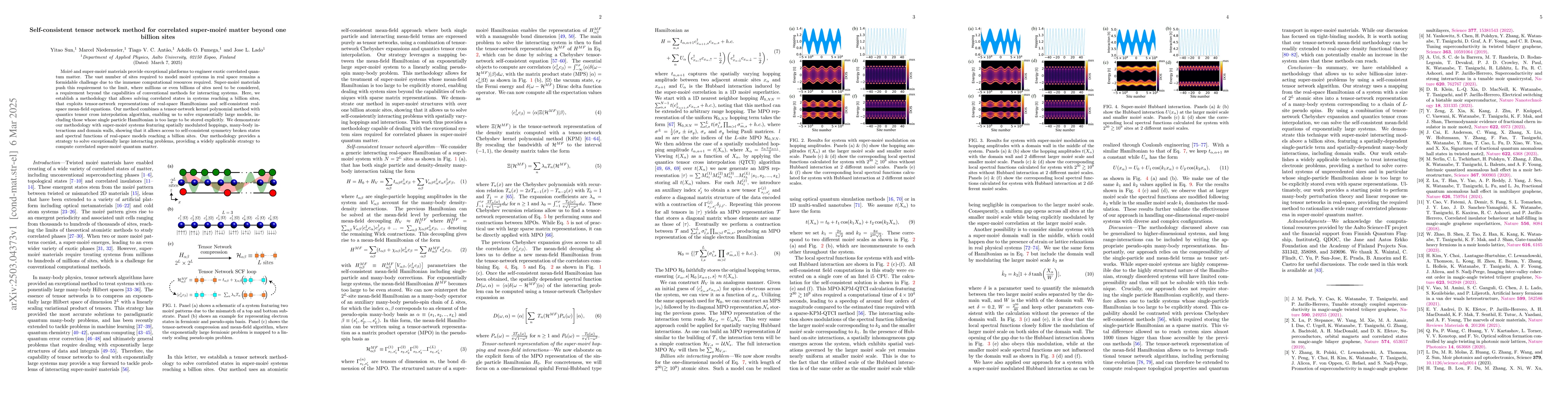 Thumbnail for Self-consistent tensor network method for correlated super-moiré
  matter beyond one billion sites