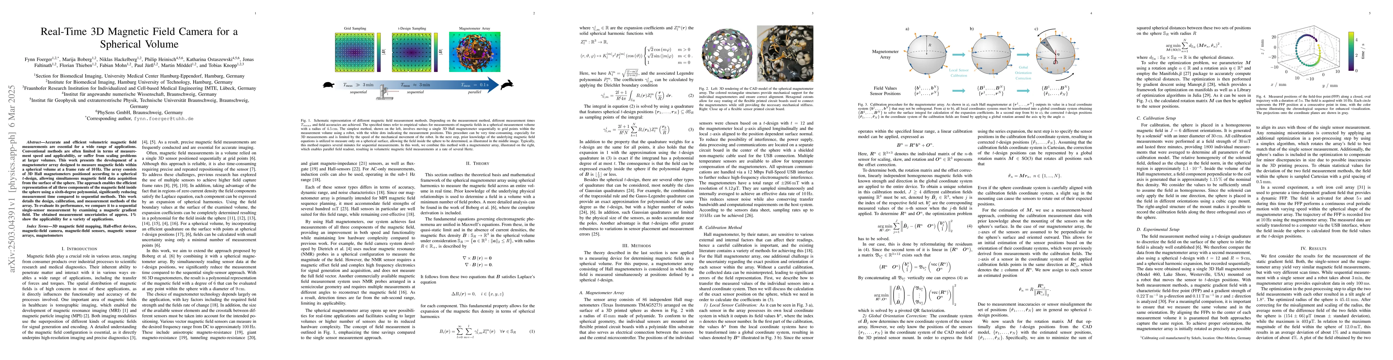 Thumbnail for Real-Time 3D Magnetic Field Camera for a Spherical Volume