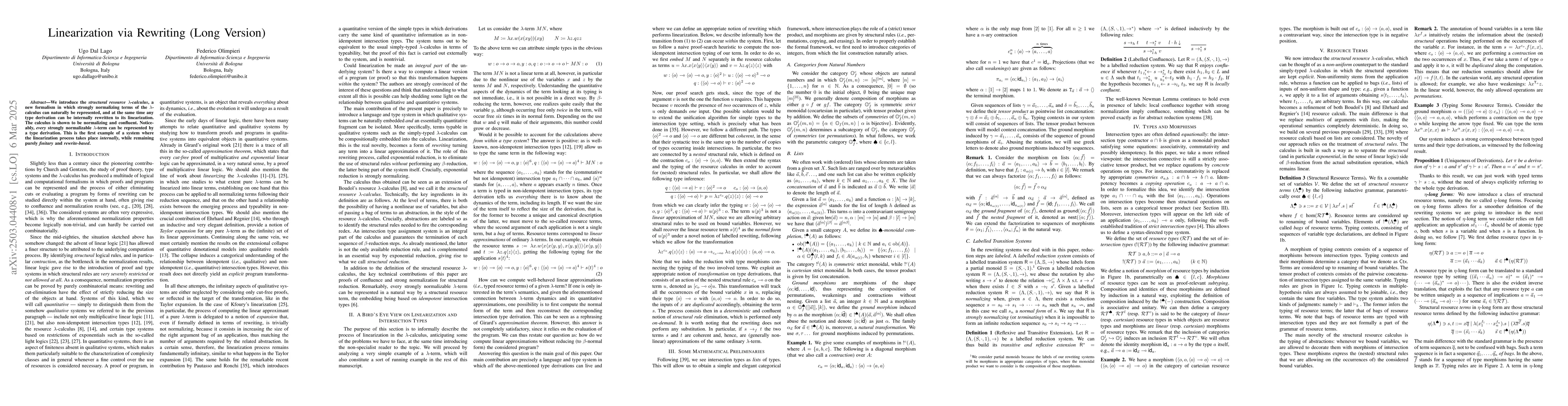 Thumbnail for Linearization via Rewriting (Long Version)