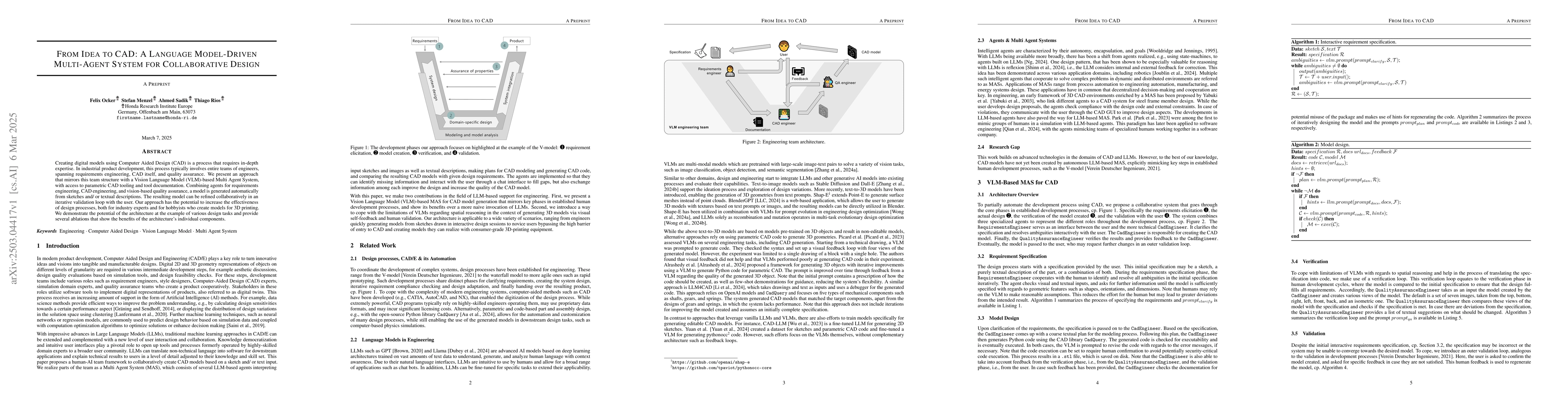 Thumbnail for From Idea to CAD: A Language Model-Driven Multi-Agent System for
  Collaborative Design
