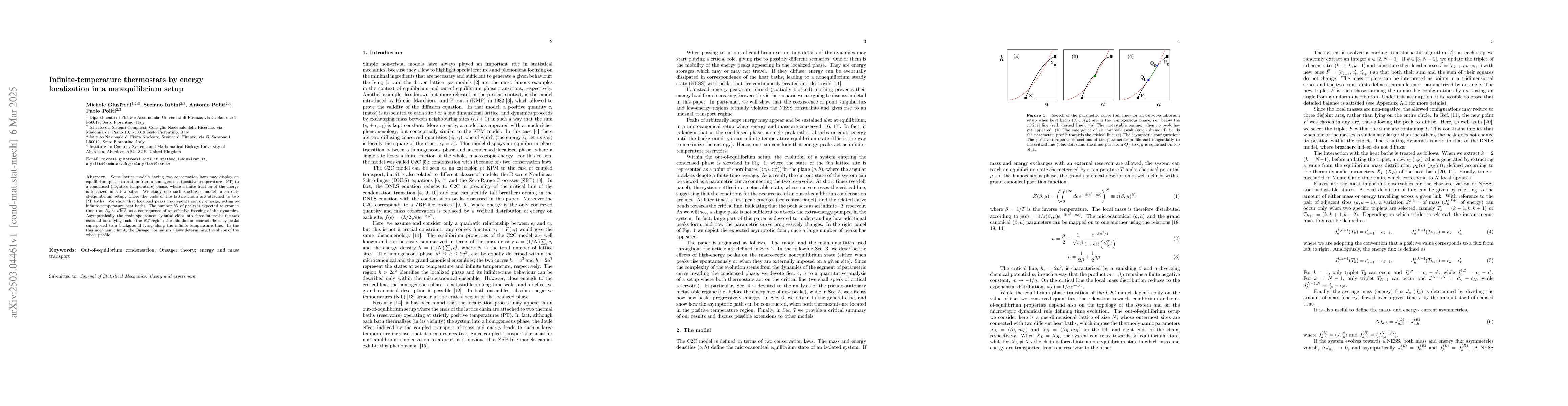 Thumbnail for Infinite-temperature thermostats by energy localization in a
  nonequilibrium setup