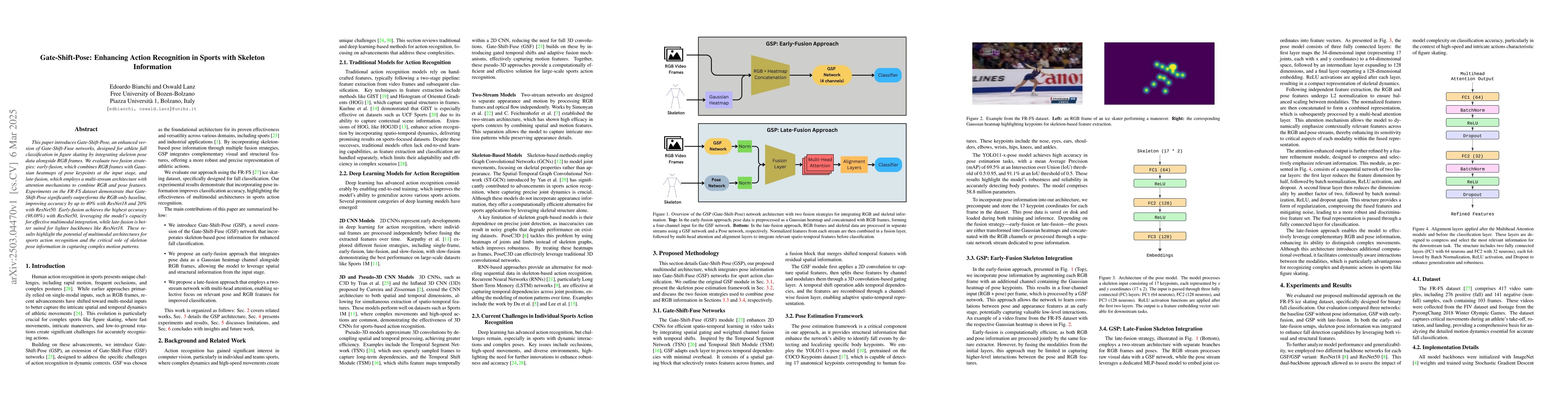 Thumbnail for Gate-Shift-Pose: Enhancing Action Recognition in Sports with Skeleton
  Information
