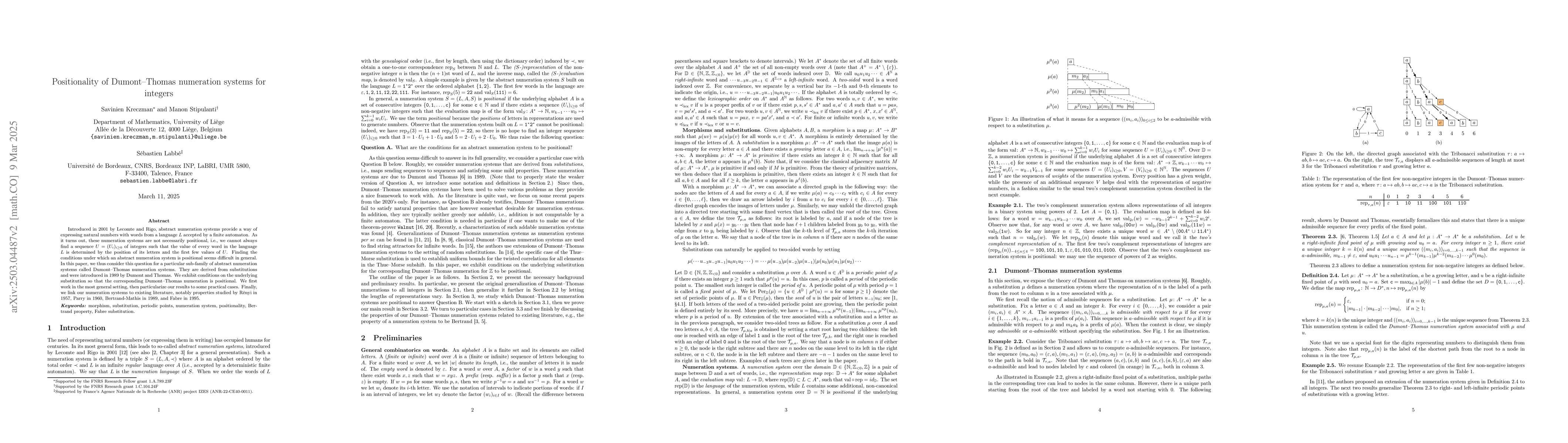 Thumbnail for Positionality of Dumont--Thomas numeration systems for integers