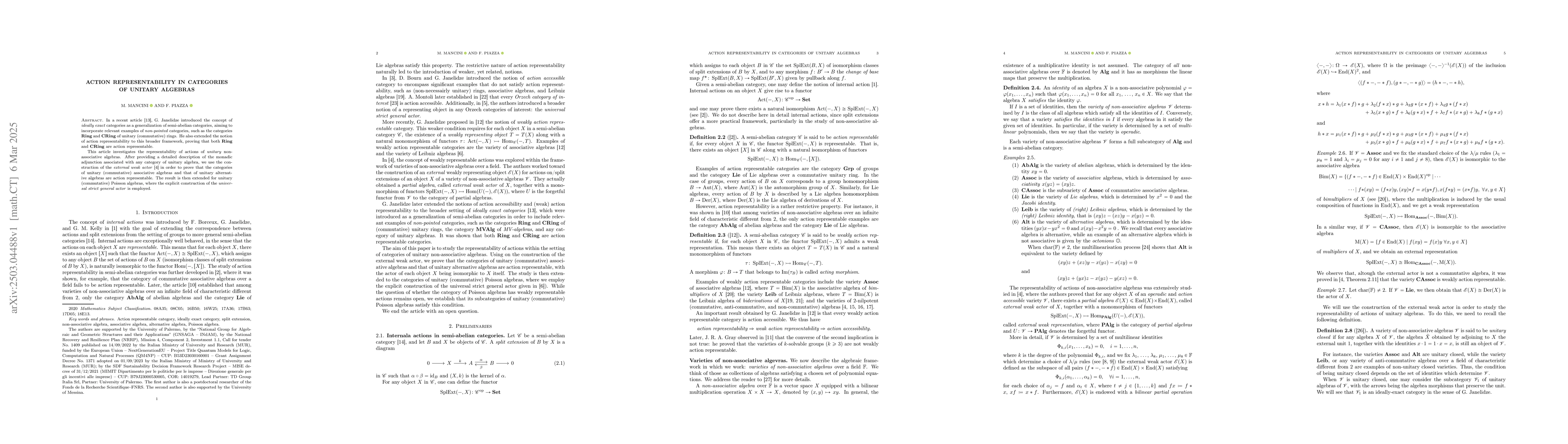 Thumbnail for Action representability in categories of unitary algebras