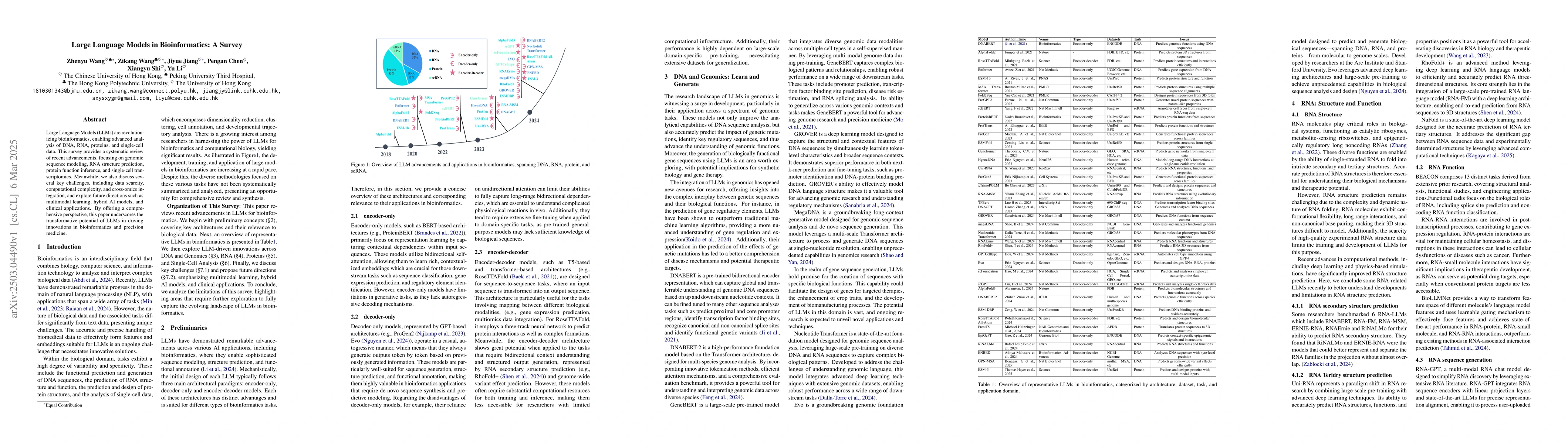 Thumbnail for Large Language Models in Bioinformatics: A Survey