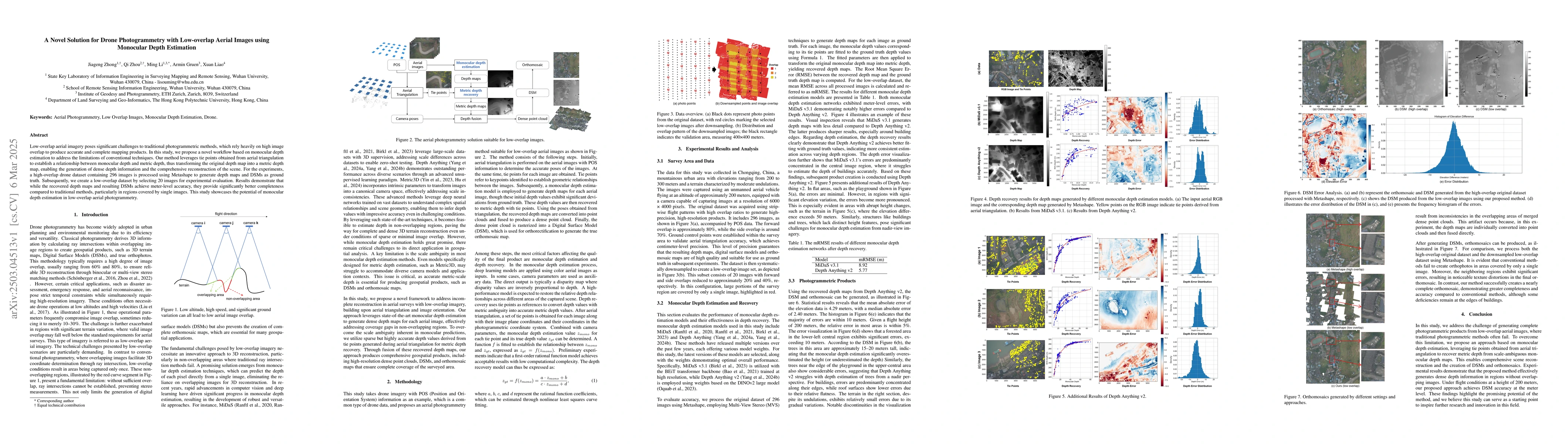 Thumbnail for A Novel Solution for Drone Photogrammetry with Low-overlap Aerial Images
  using Monocular Depth Estimation