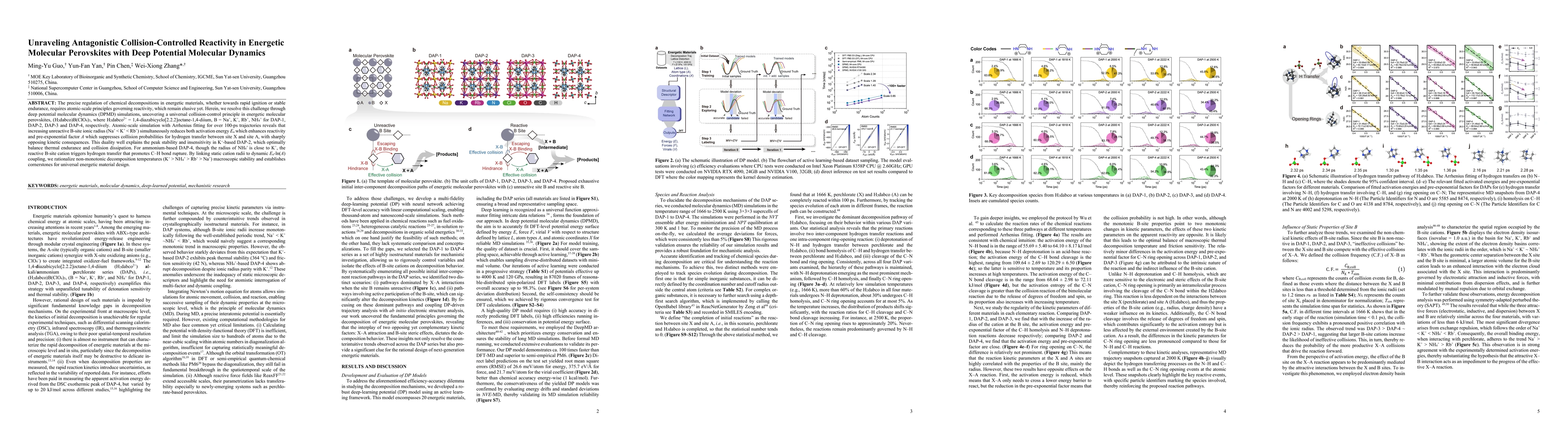 Thumbnail for Unraveling Antagonistic Collision-Controlled Reactivity in Energetic
  Molecular Perovskites with Deep Potential Molecular Dynamics