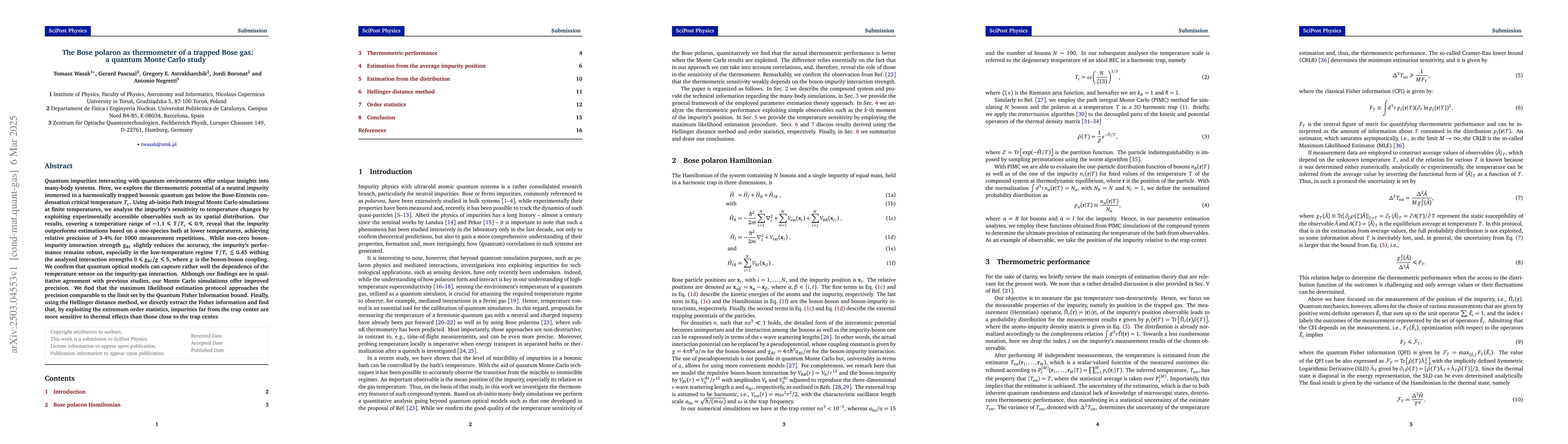 Thumbnail for The Bose polaron as thermometer of a trapped Bose gas: a quantum Monte
  Carlo study