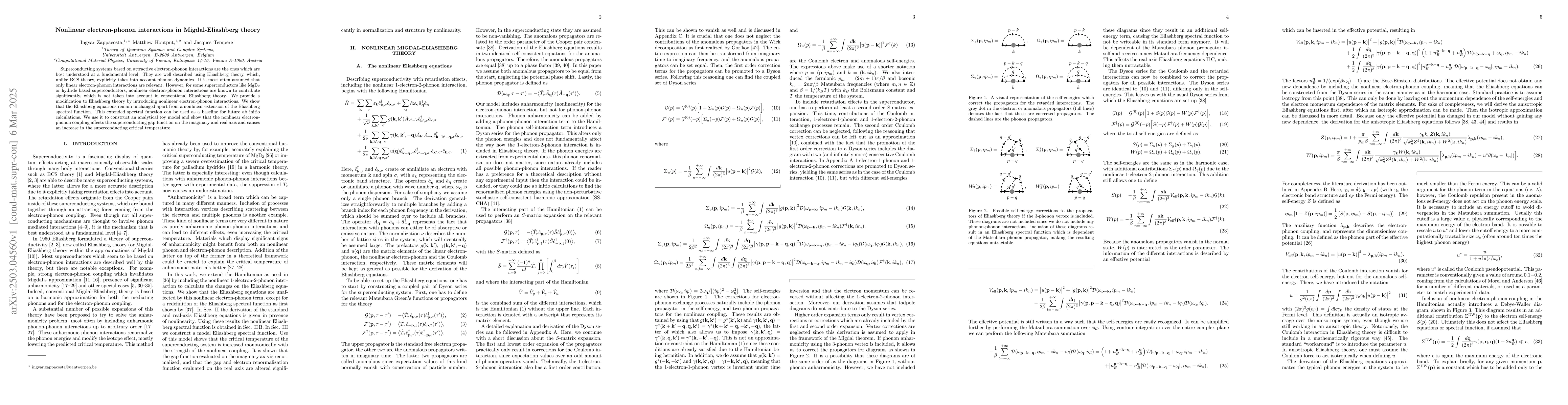Thumbnail for Nonlinear electron-phonon interactions in Migdal-Eliashberg theory