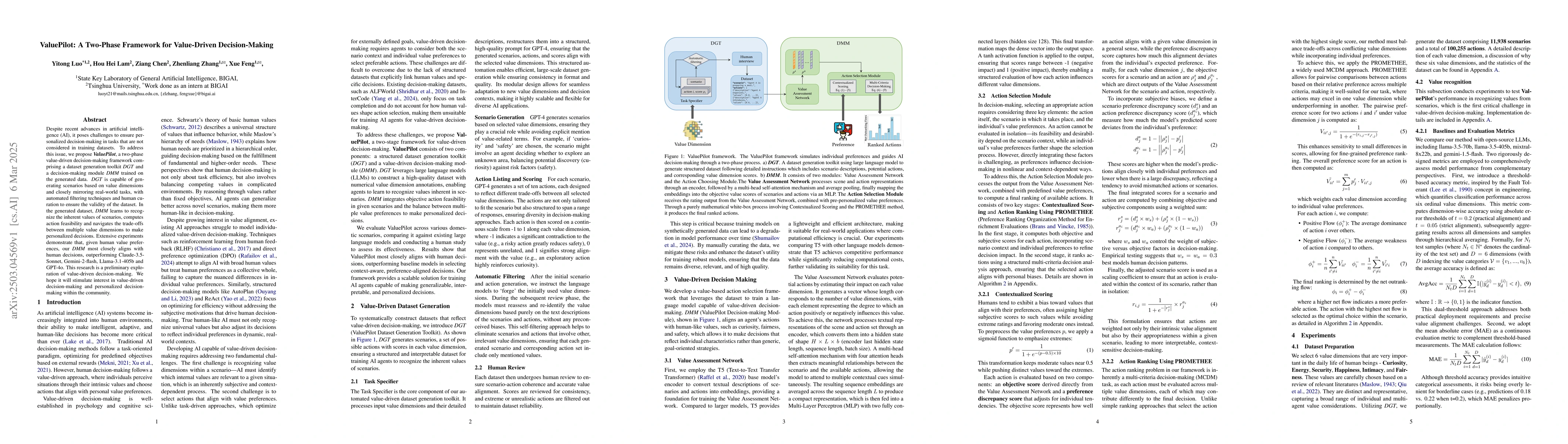 Thumbnail for ValuePilot: A Two-Phase Framework for Value-Driven Decision-Making