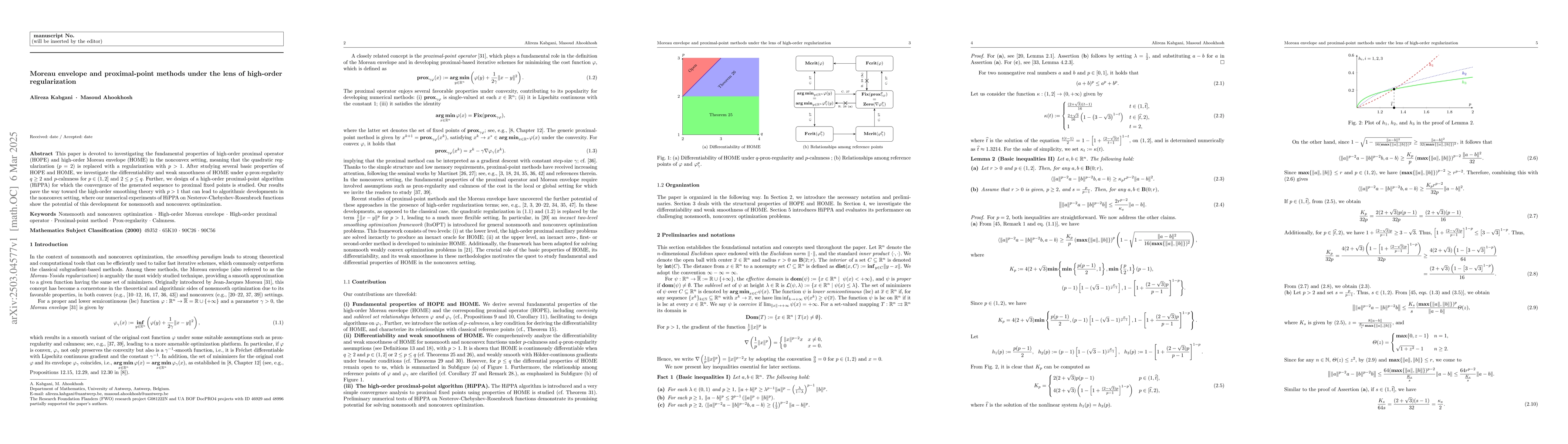 Thumbnail for Moreau envelope and proximal-point methods under the lens of high-order
  regularization