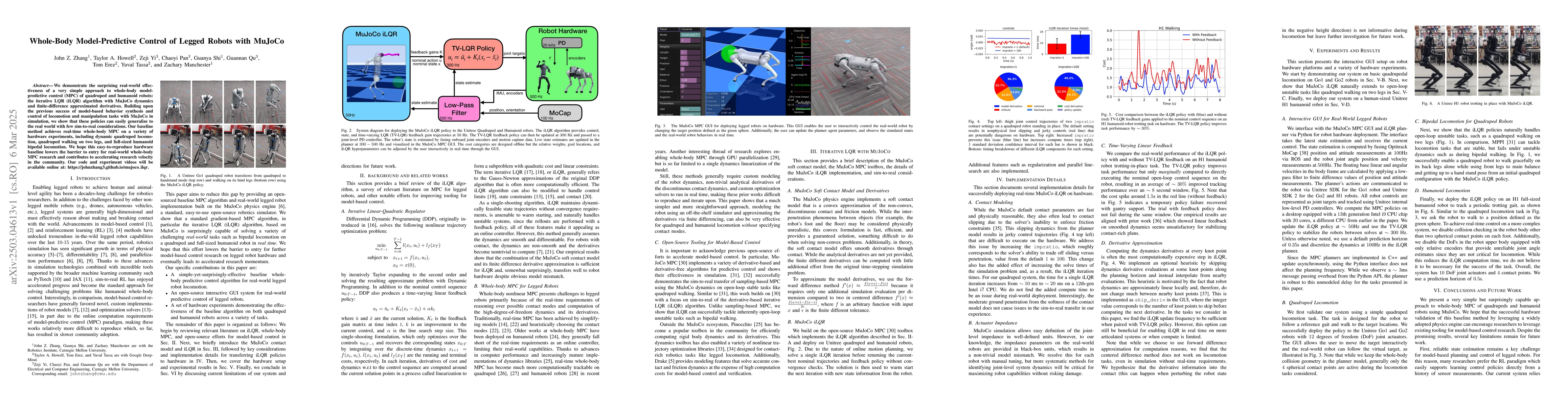 Thumbnail for Whole-Body Model-Predictive Control of Legged Robots with MuJoCo