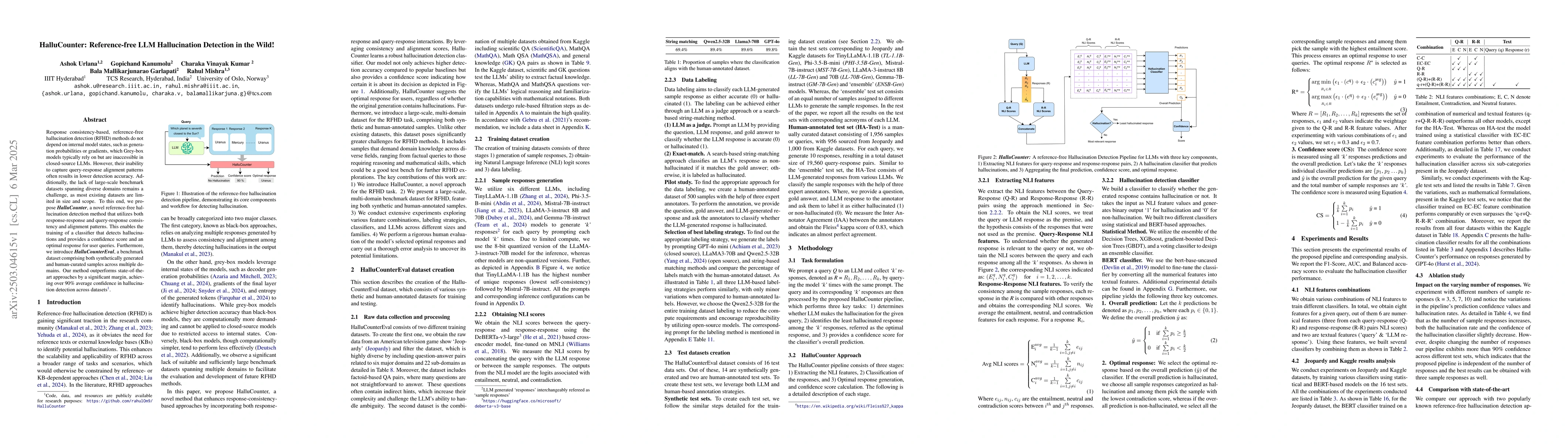 Thumbnail for HalluCounter: Reference-free LLM Hallucination Detection in the Wild!