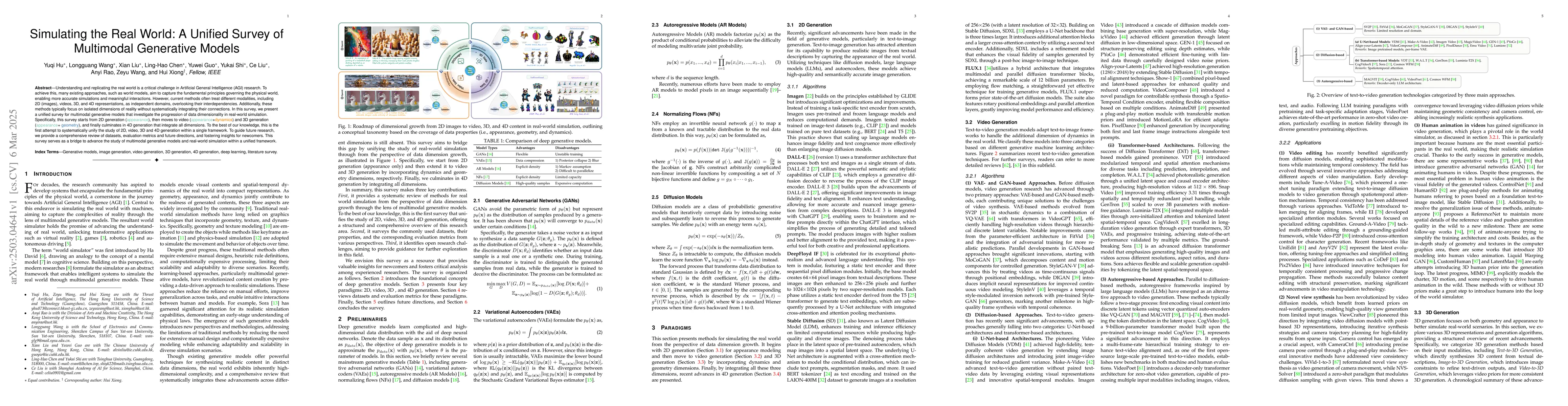 Thumbnail for Simulating the Real World: A Unified Survey of Multimodal Generative
  Models