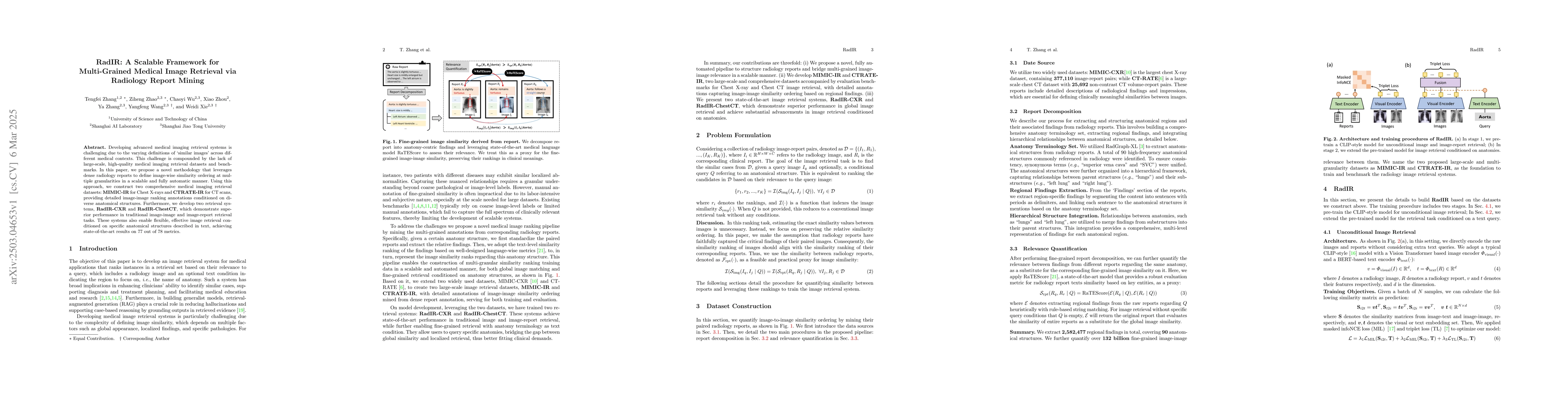 Thumbnail for RadIR: A Scalable Framework for Multi-Grained Medical Image Retrieval
  via Radiology Report Mining