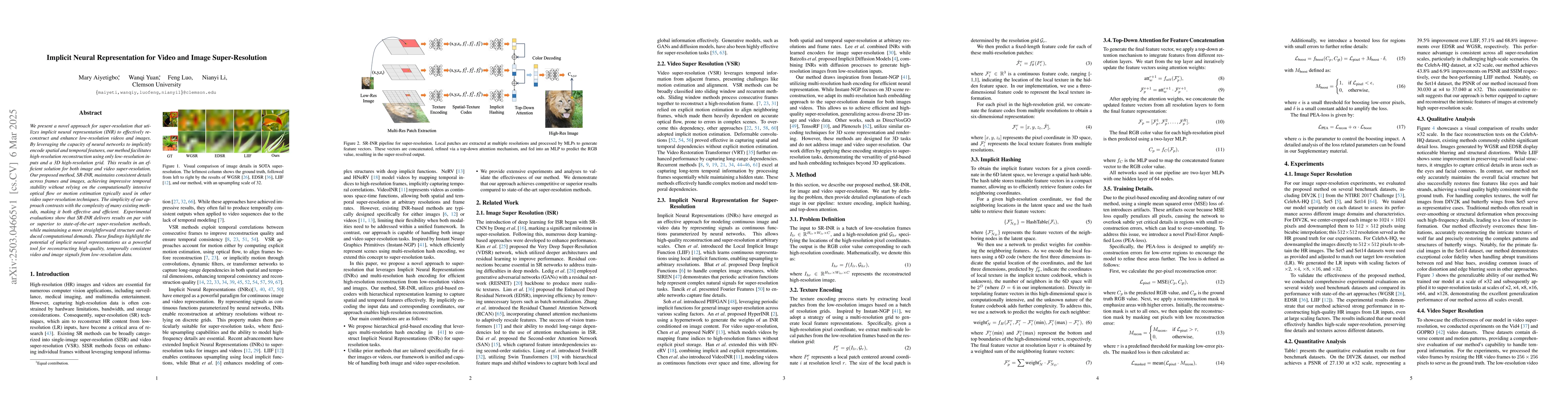 Thumbnail for Implicit Neural Representation for Video and Image Super-Resolution