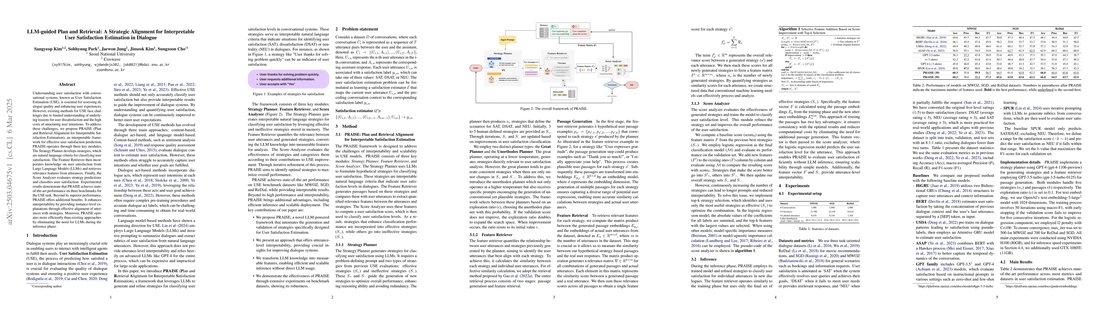 Thumbnail for LLM-guided Plan and Retrieval: A Strategic Alignment for Interpretable
  User Satisfaction Estimation in Dialogue