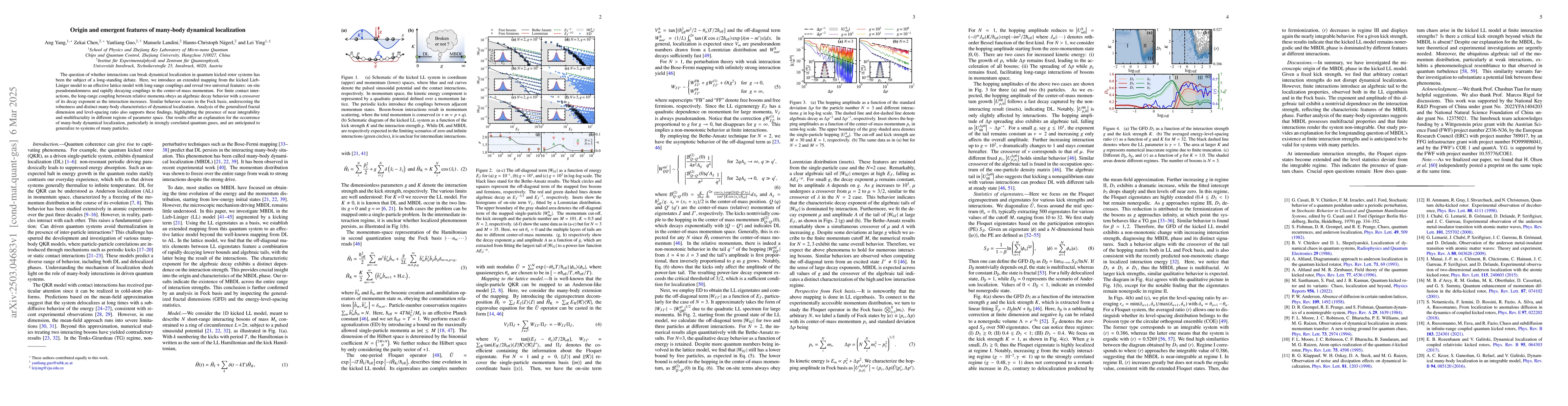 Thumbnail for Origin and emergent features of many-body dynamical localization