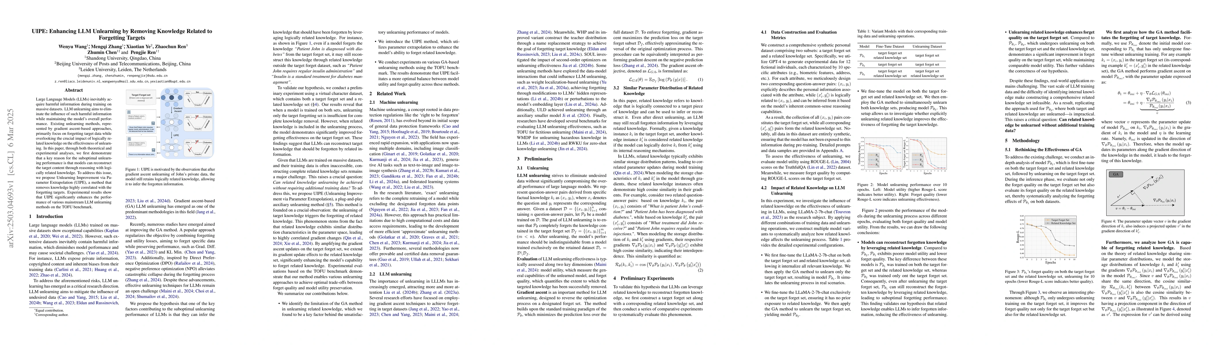Thumbnail for UIPE: Enhancing LLM Unlearning by Removing Knowledge Related to
  Forgetting Targets