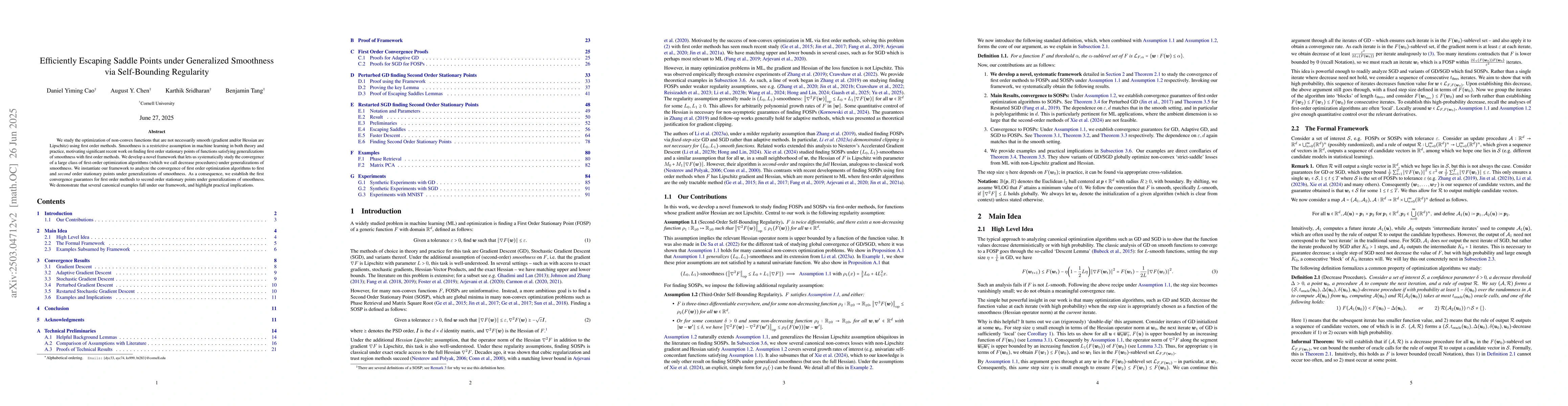 Thumbnail for Efficiently Escaping Saddle Points under Generalized Smoothness via
  Self-Bounding Regularity