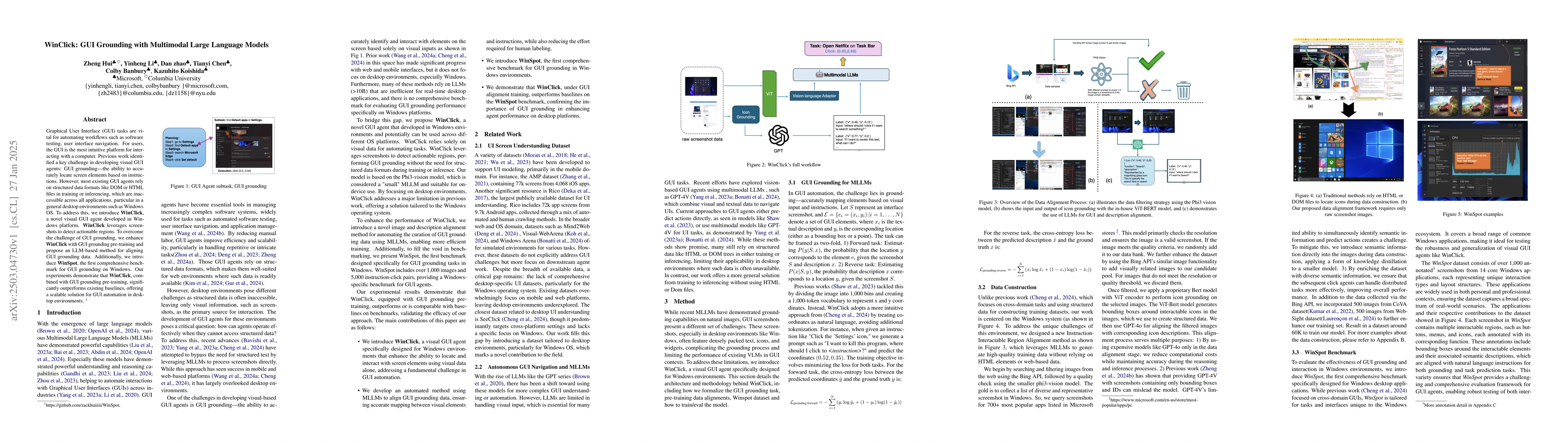 Thumbnail for WinClick: GUI Grounding with Multimodal Large Language Models