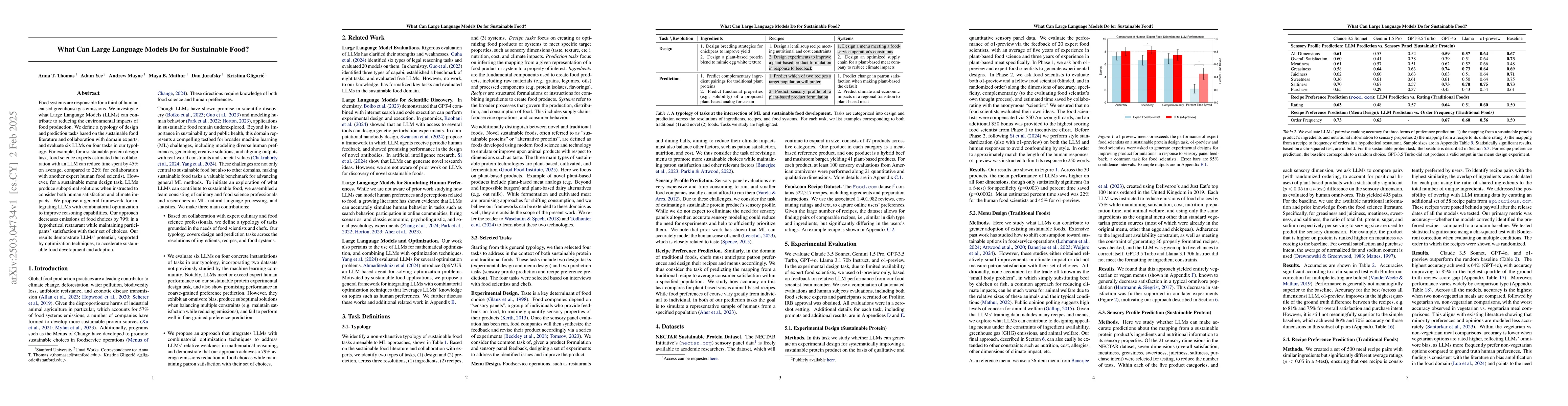 Thumbnail for What can large language models do for sustainable food?