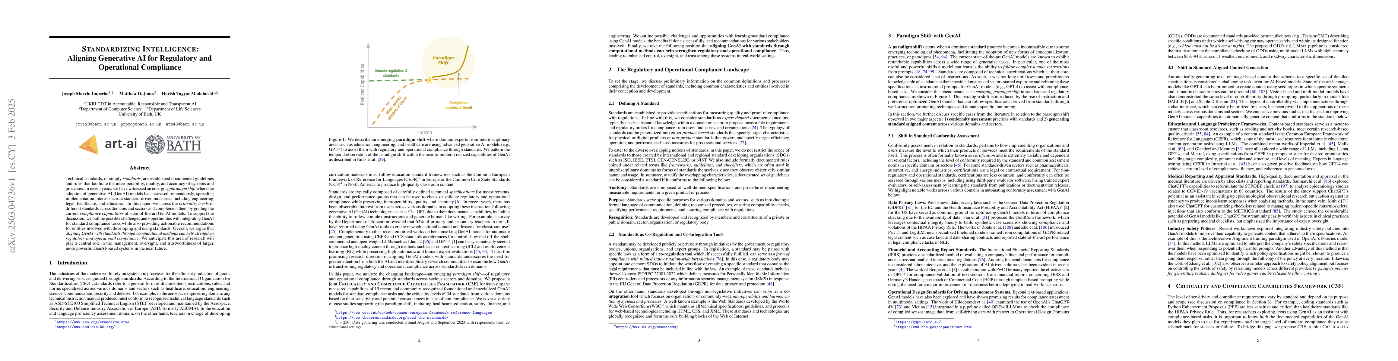 Thumbnail for Standardizing Intelligence: Aligning Generative AI for Regulatory and
  Operational Compliance