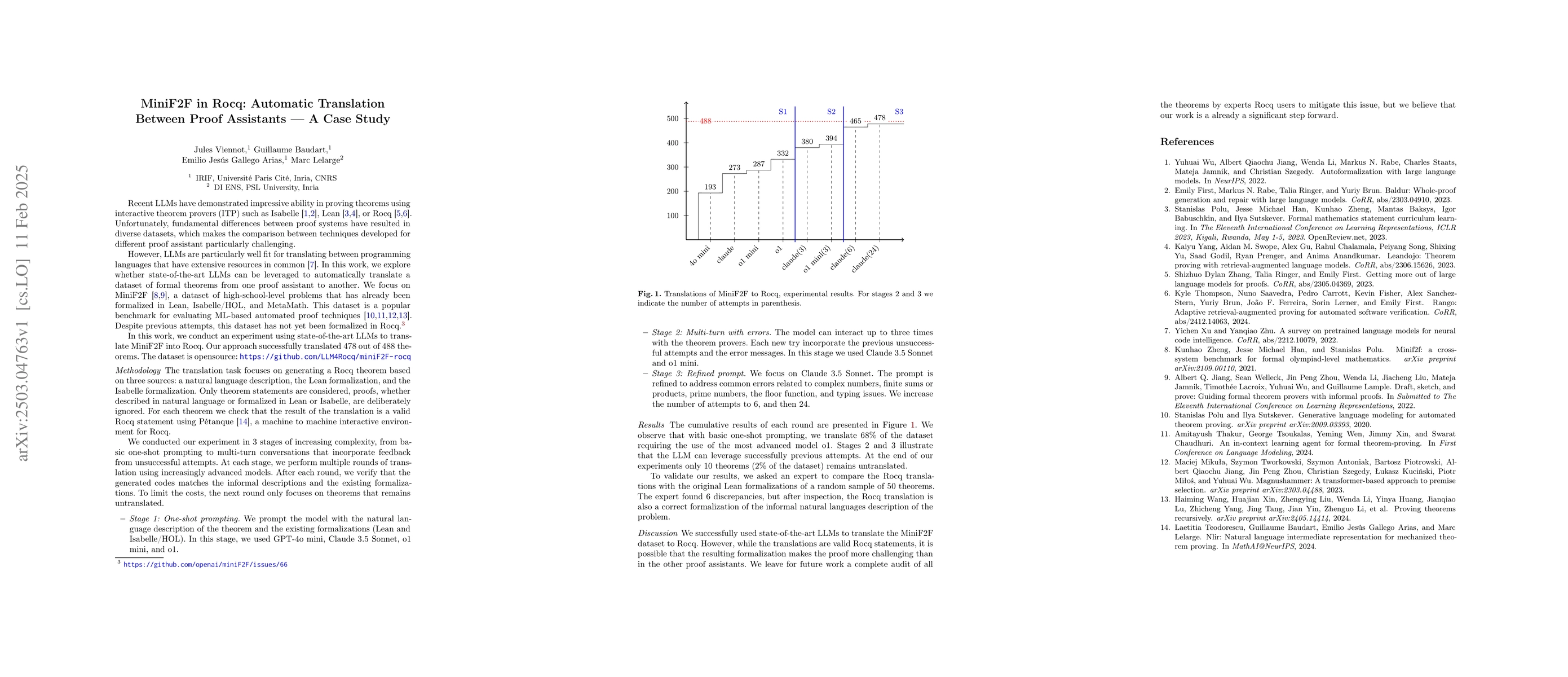 Thumbnail for MiniF2F in Rocq: Automatic Translation Between Proof Assistants -- A
  Case Study
