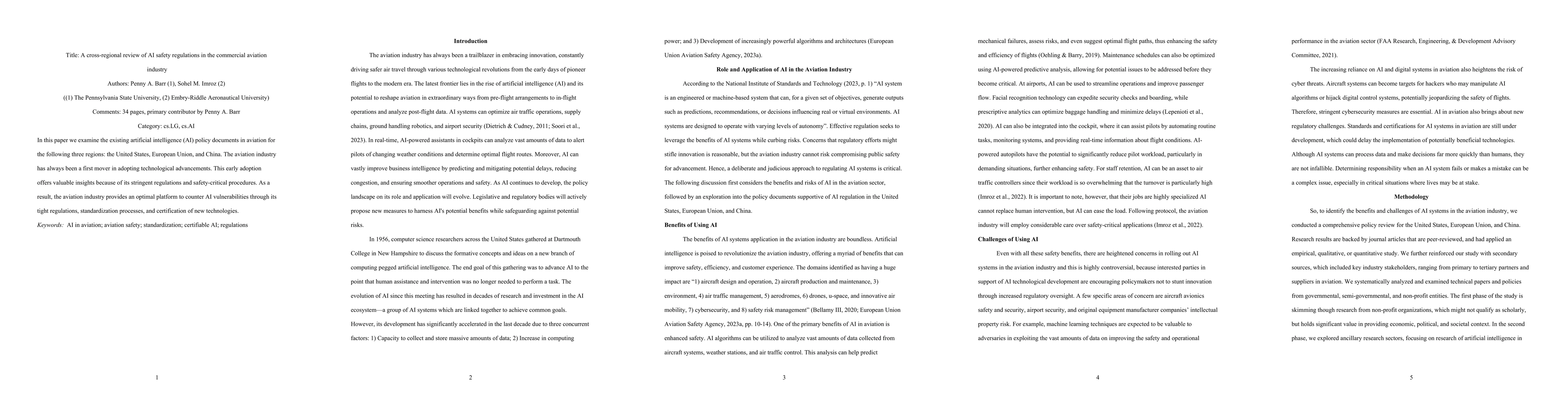 Thumbnail for A cross-regional review of AI safety regulations in the commercial
  aviation
