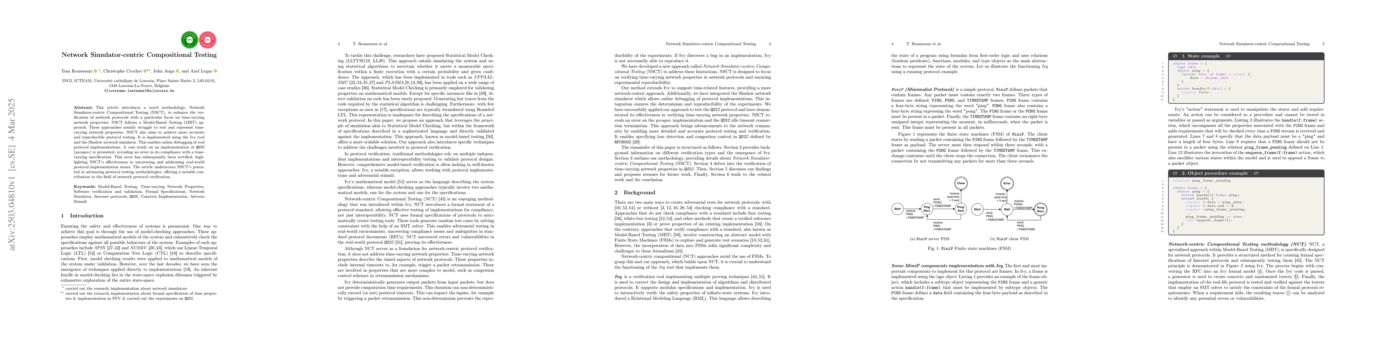 Thumbnail for Network Simulator-centric Compositional Testing