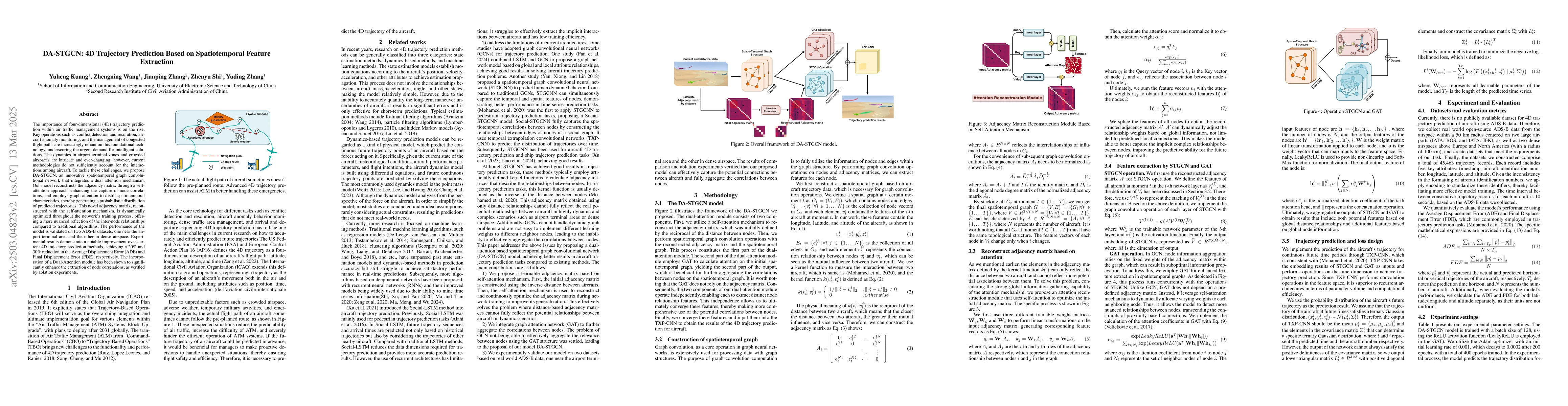 Thumbnail for DA-STGCN: 4D Trajectory Prediction Based on Spatiotemporal Feature
  Extraction