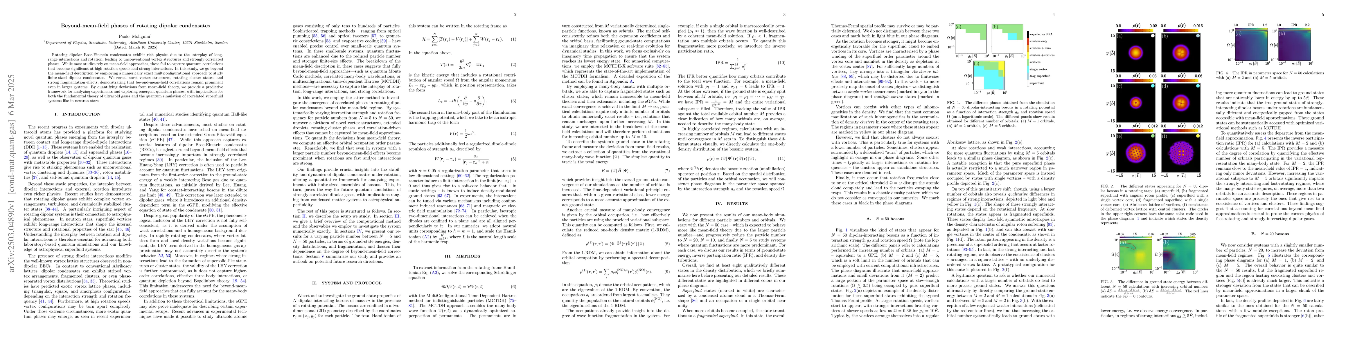 Thumbnail for Beyond-mean-field phases of rotating dipolar condensates