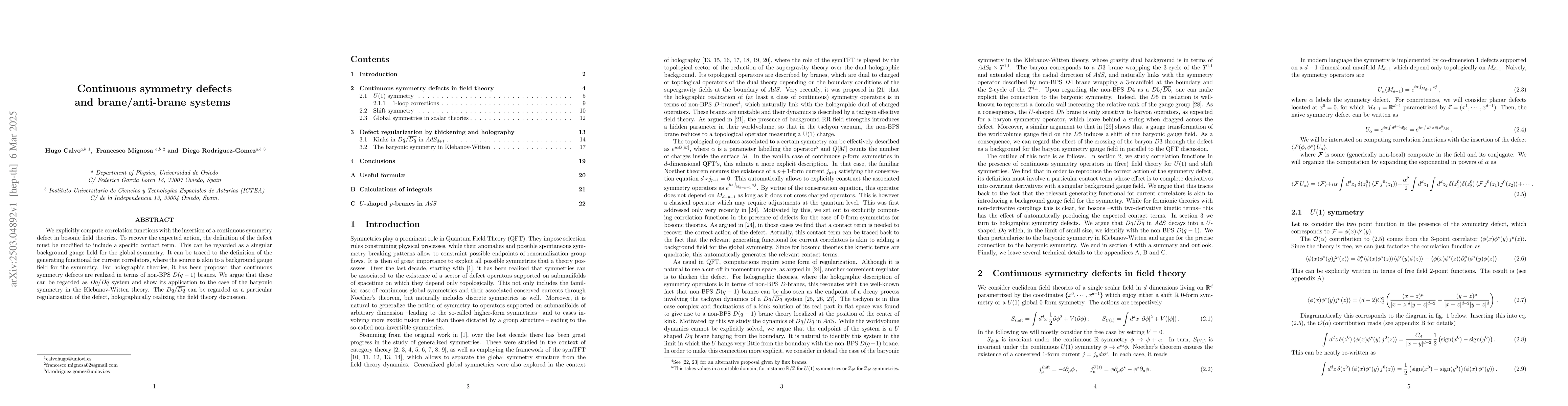 Thumbnail for Continuous symmetry defects and brane/anti-brane systems