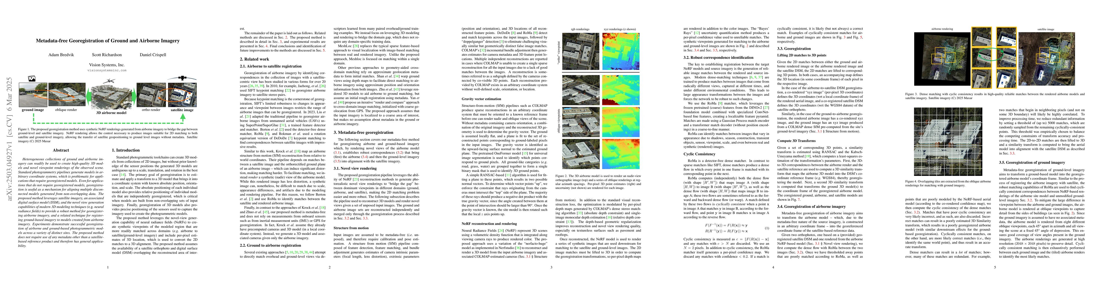 Thumbnail for Metadata-free Georegistration of Ground and Airborne Imagery
