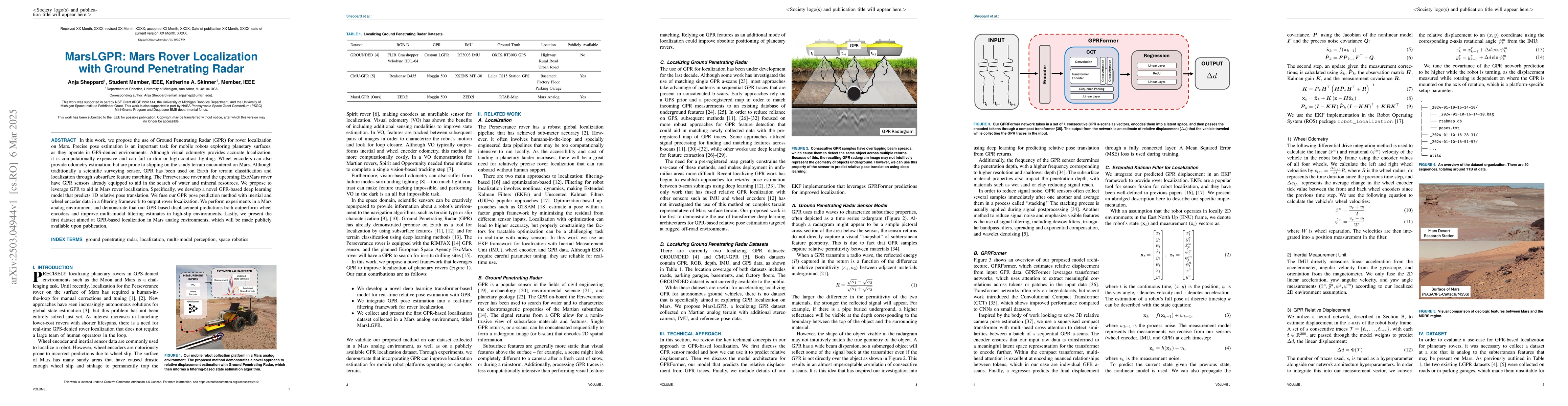 Thumbnail for MarsLGPR: Mars Rover Localization with Ground Penetrating Radar