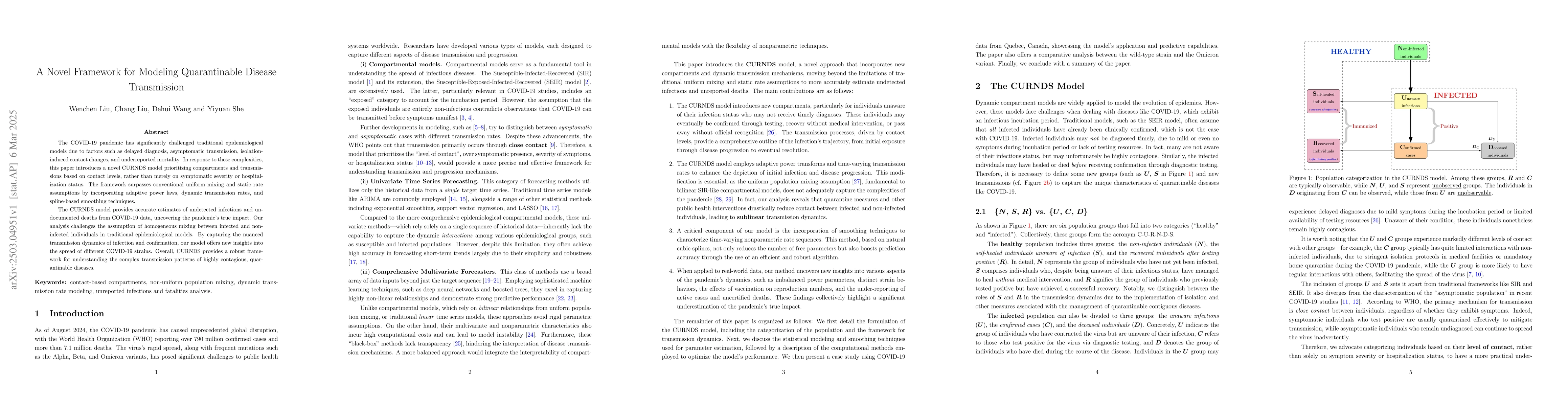 Thumbnail for A Novel Framework for Modeling Quarantinable Disease Transmission