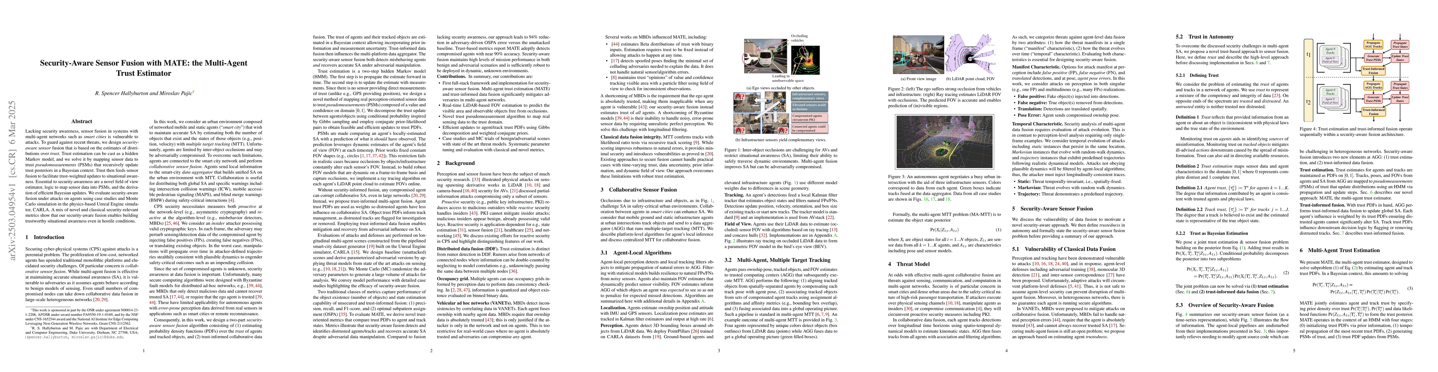 Thumbnail for Security-Aware Sensor Fusion with MATE: the Multi-Agent Trust Estimator