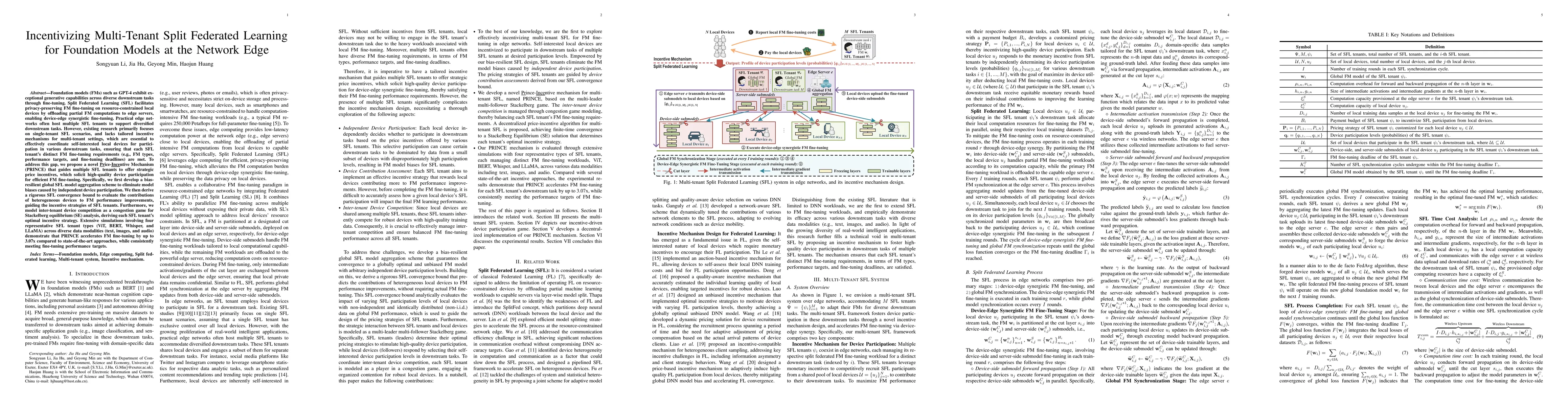 Thumbnail for Incentivizing Multi-Tenant Split Federated Learning for Foundation
  Models at the Network Edge
