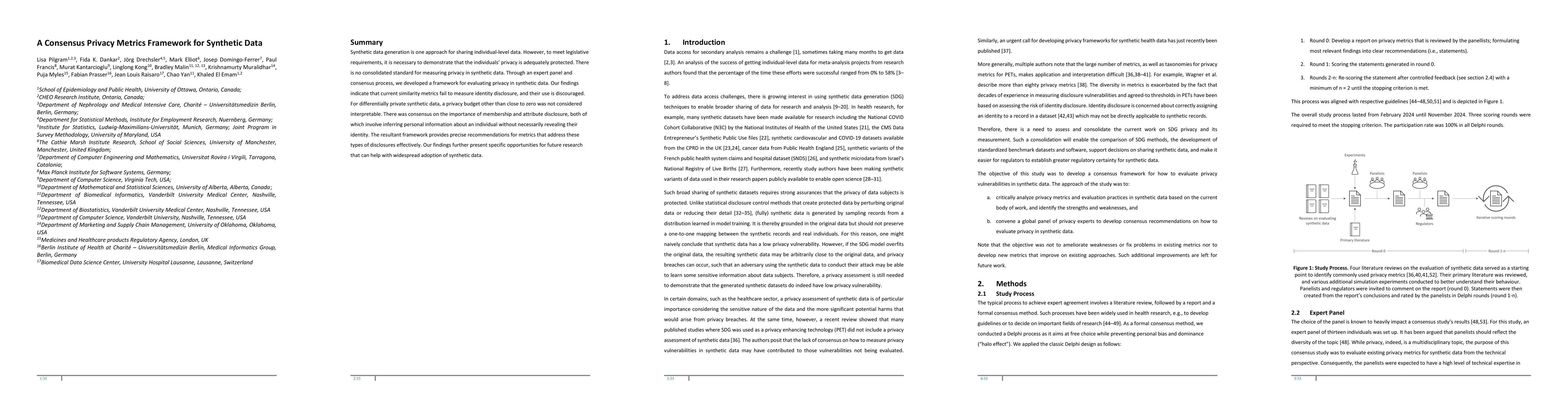 Thumbnail for A Consensus Privacy Metrics Framework for Synthetic Data