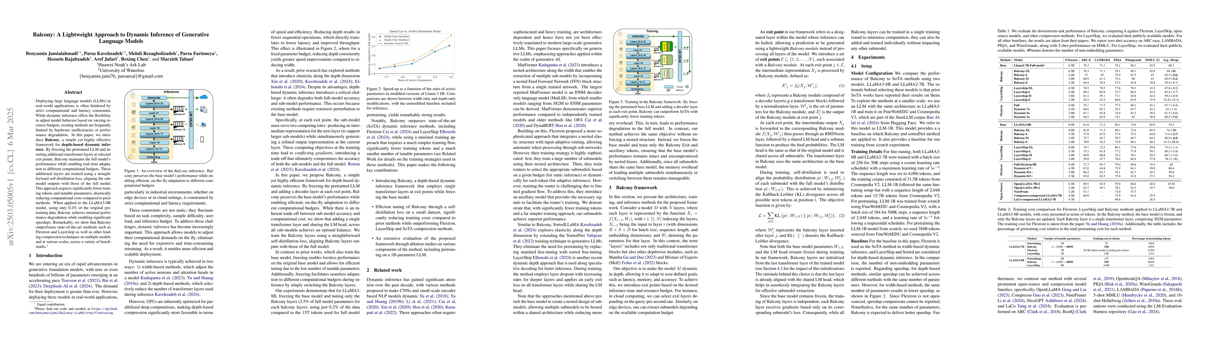 Thumbnail for Balcony: A Lightweight Approach to Dynamic Inference of Generative
  Language Models